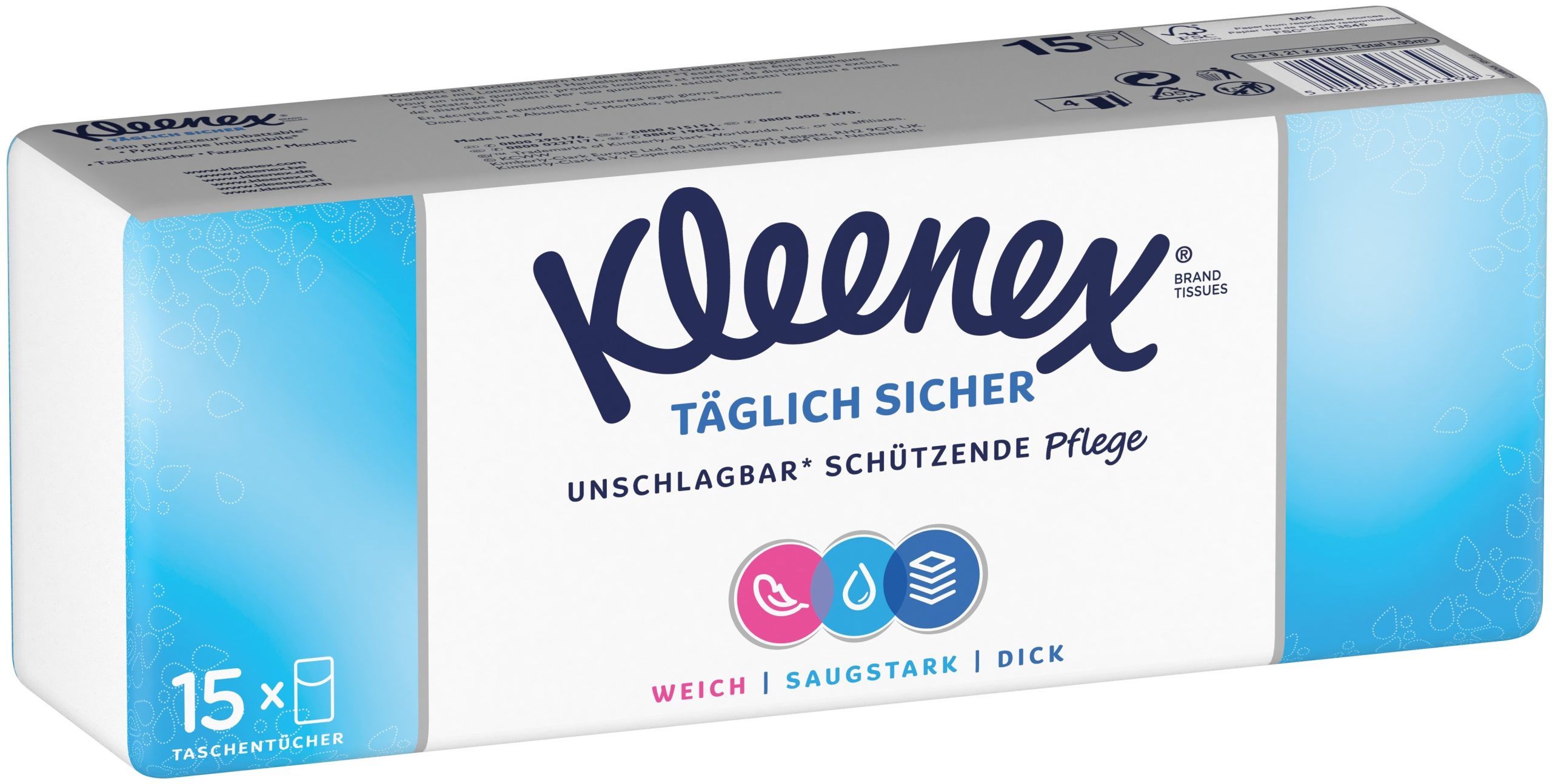 KLEENEX-3824122-5029053576398 KLEENEX Taschentücher 3824122 15 Stück – Hochwertig & günstig bei ShopDeca
