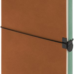 KOLMA Notizbuch Smooth A5 06.441.20 2in1, braun/türkis 224 Blatt