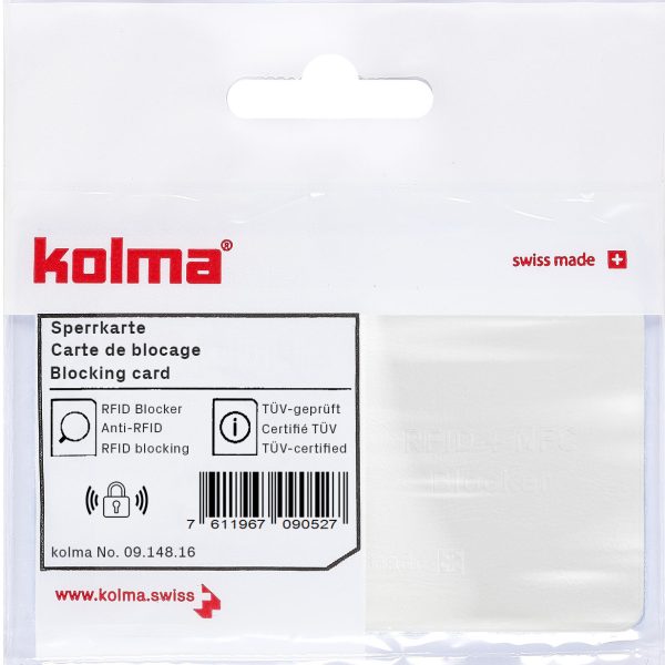 KOLMA Sperrkarte RFID 09.148.16 weiss 85x55mm
