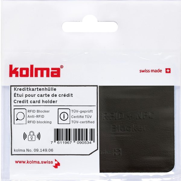 KOLMA Kreditkartenhülle RFID 09.149.06 schwarz 62x92mm