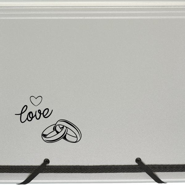 KOLMA Fächermappe Wedding A4 11.134.07 silber,love