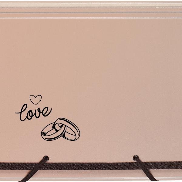 KOLMA Fächermappe Wedding A4 11.134.08 roségold,love