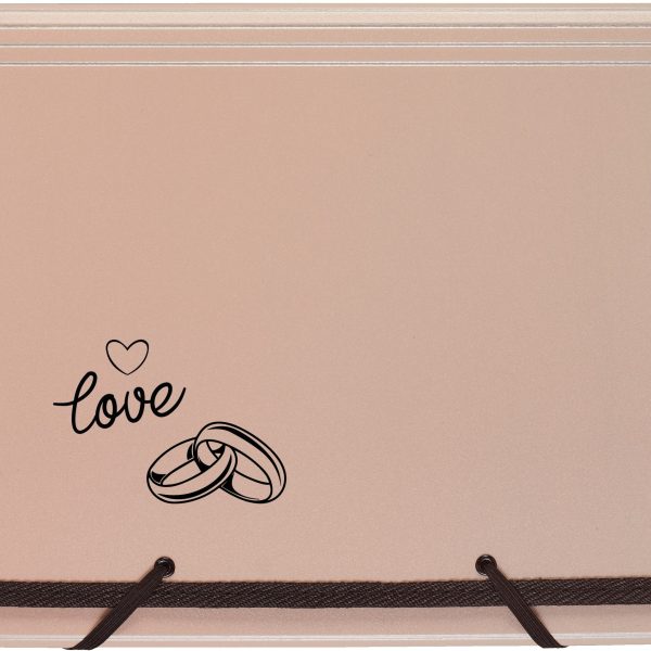 KOLMA Fächermappe Wedding A4 11.134.08 roségold,love