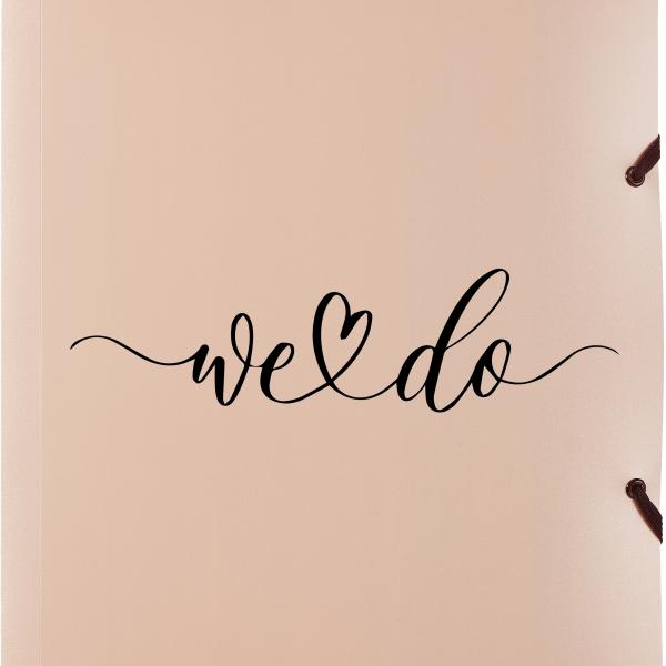 KOLMA Gummibandmappe Wedding A4 11.178.08 opak roségold,we do