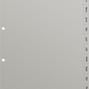 KOLMA Register KolmaFlex A4 18.121.03 grau Jan-Déc FR