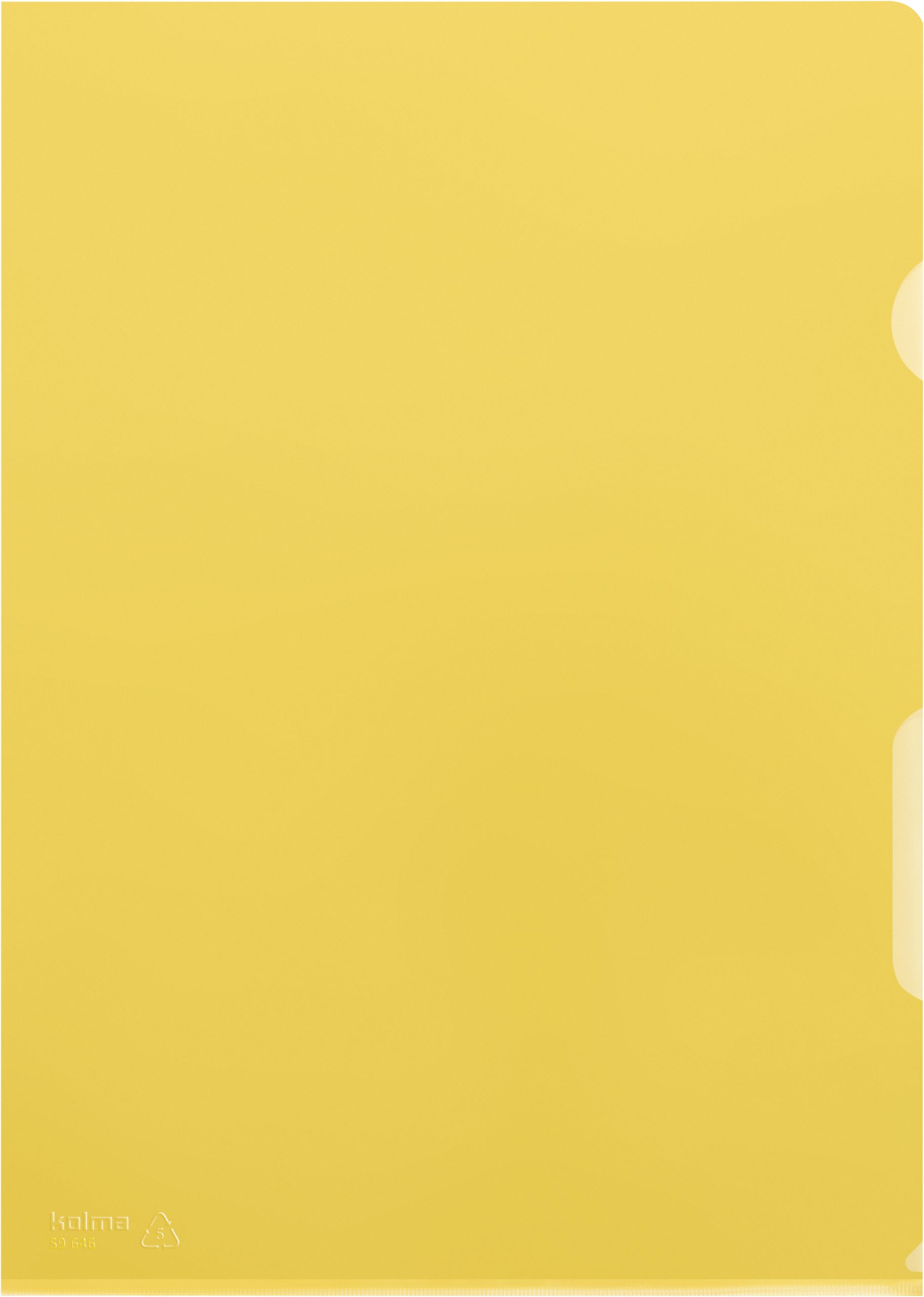 KOLMA-59.646.11-7611967590355 KOLMA Sichtmappen Superstrong A4 59.646.11 gelb glatt 10 Stück – Hochwertig & günstig bei ShopDeca