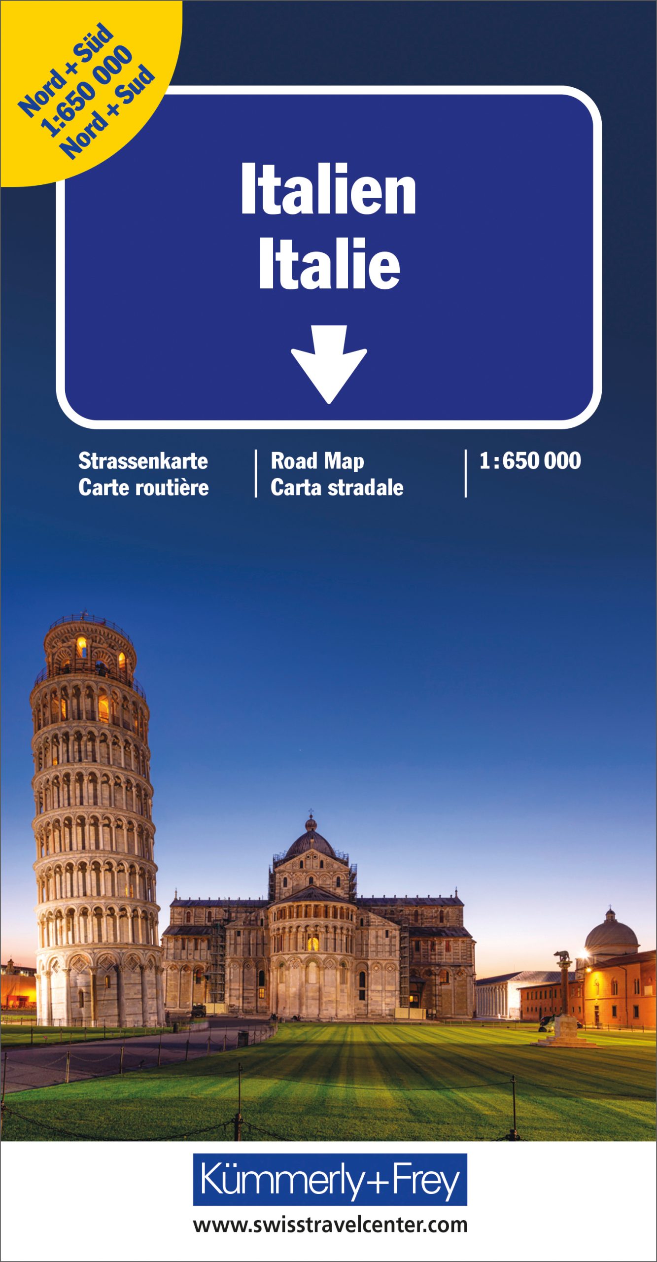 Umschlag aussen KÜMMERLY+FREY Strassenkarte N+S 325901239 Italien Nord&Süd 1:650'000 – Hochwertig & günstig bei ShopDeca