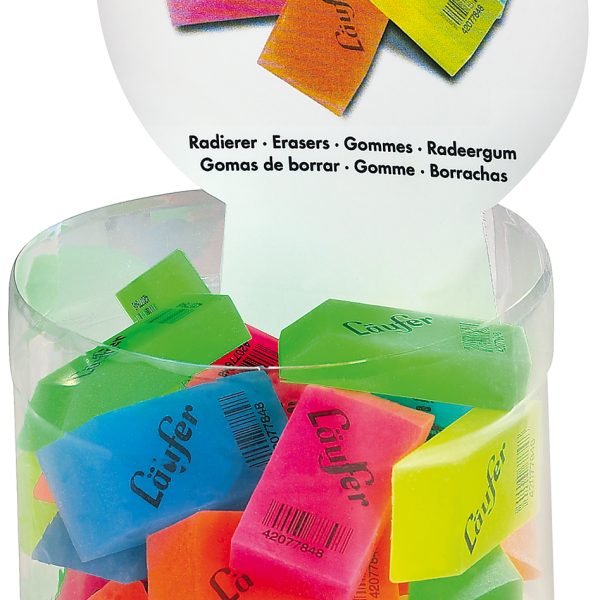 LÄUFER Radierer transluzent 11710 sortiert