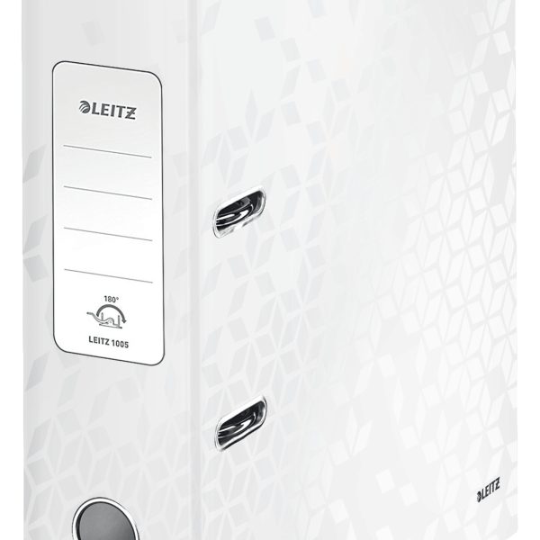 LEITZ Ordner WOW 180° 8cm 10050001 perl weiss A4