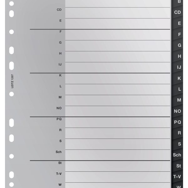 LEITZ Register PP Recycle A4+ 1207-00-00 schwarz A-Z 20-teilig