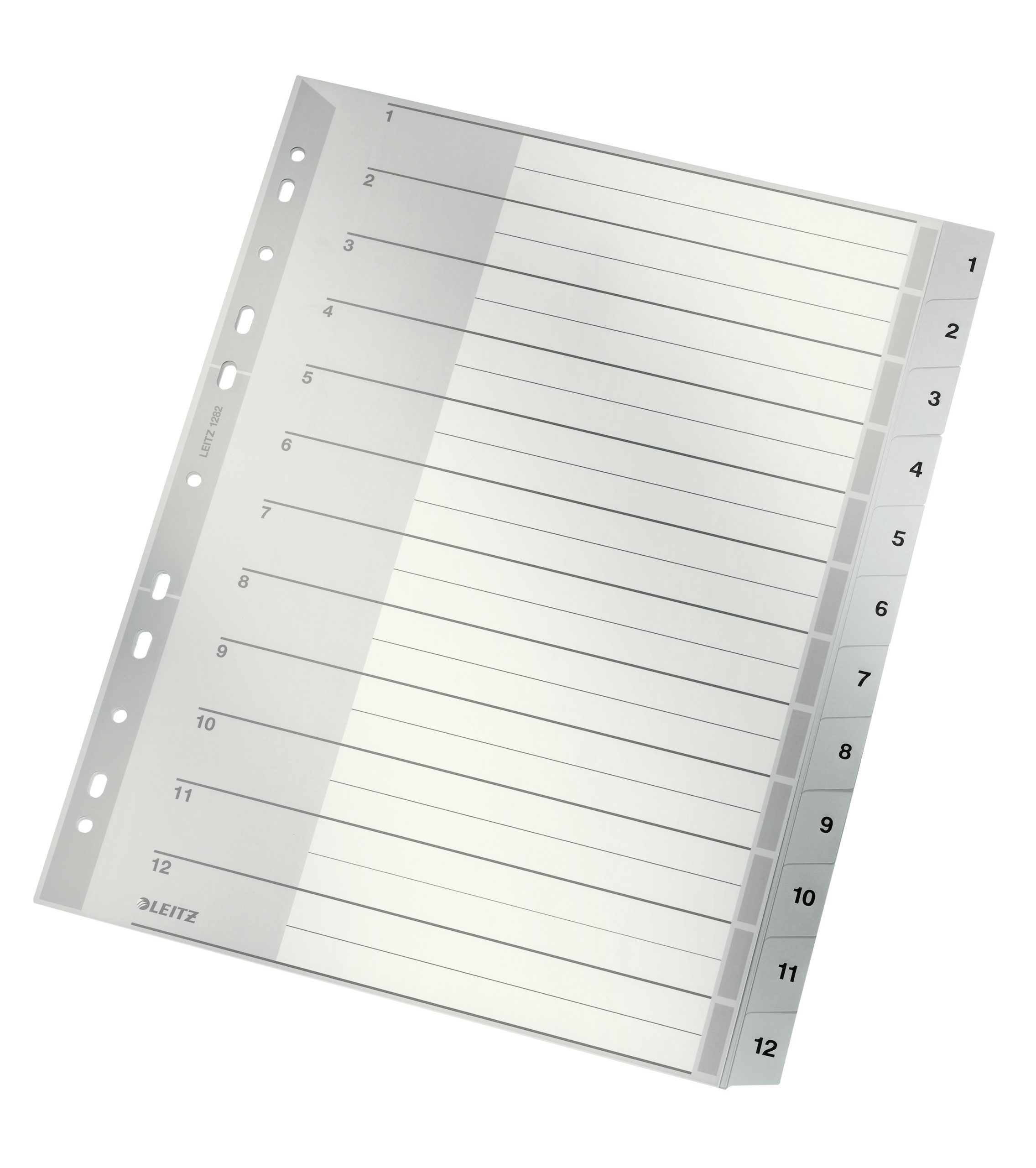 LEITZ-12820000-4002432301850 LEITZ Register PP A4+ 12820000 grau 1-12 – Hochwertig & günstig bei ShopDeca