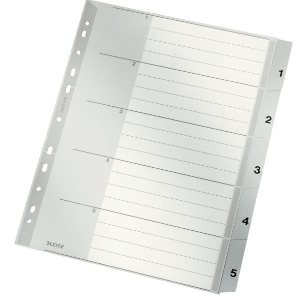 LEITZ Register PP A4+ 12830085 grau 1-5
