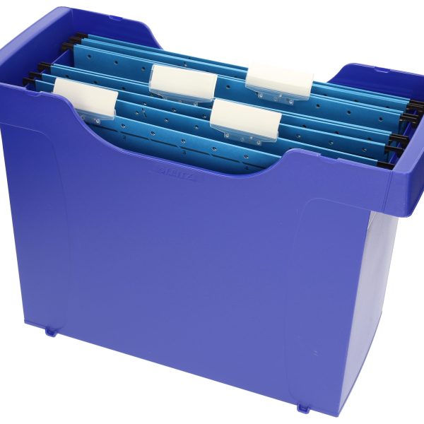LEITZ Hängemappenbox 1993-00-35 blau,inkl. 5 Hängemappen