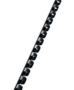 LEITZ Plastikbinderücken 8mm A4 35041 schwarz, 21 Ringe 100 Stück