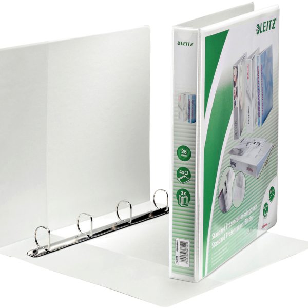 LEITZ Präsentationsringbuch A4 42840001 weiss 4R 43mm