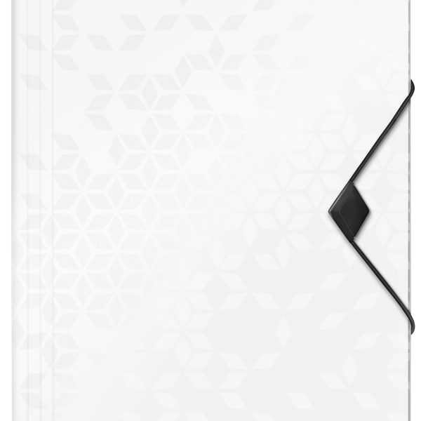 LEITZ Gummibandmappe WOW A4 4599-00-01 weiss für 150 Blatt