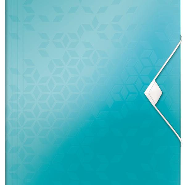 LEITZ Gummibandmappe WOW A4 45990051 eisblau für 150 Blatt
