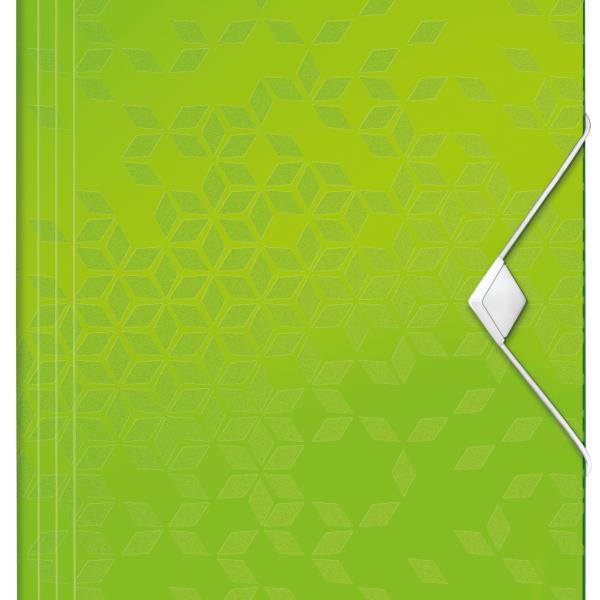 LEITZ Gummibandmappe WOW A4 45990054 grün für 150 Blatt