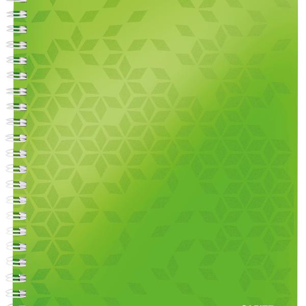 LEITZ Spiralbuch WOW PP A4 4638-00-54 grün 80 Blatt