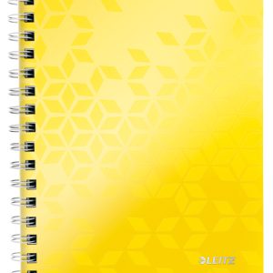 LEITZ Spiralbuch WOW PP A5 4639-00-16 gelb 80 Blatt