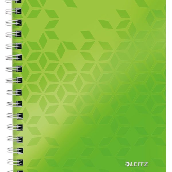 LEITZ Spiralbuch WOW PP A5 4639-00-54 grün 80 Blatt