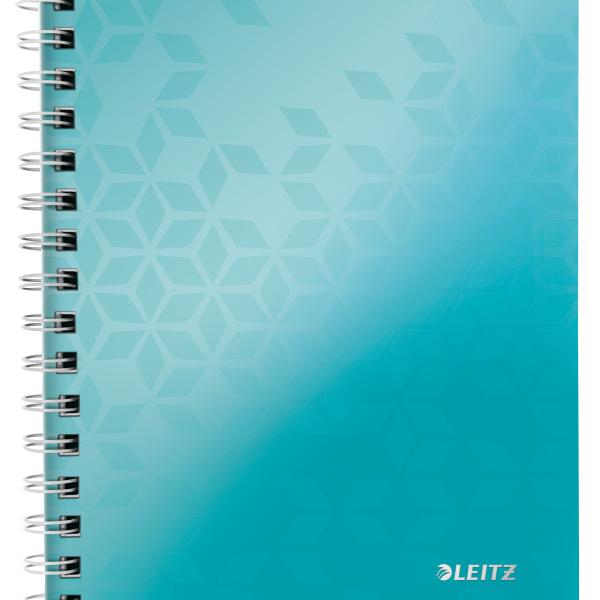 LEITZ Notizblock WOW PP A5 46410051 eisblau kariert