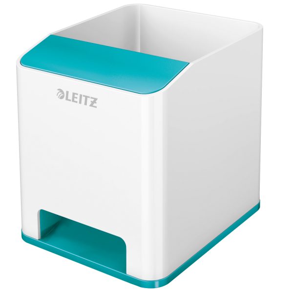 LEITZ Sound Stifteköcher WOW 5363-10-51 weiss/eisblau