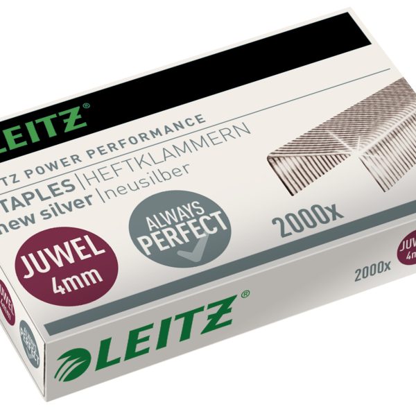 LEITZ Heftklammern Juwel 4mm 5641-00-00 Kupfer und Zink 2000 Stück