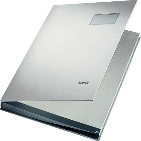 LEITZ Unterschriftsmappen A4 57000085 lichtgrau 20 Fächer