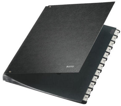 LEITZ Pultordner Hartkarton A4 58120095 schwarz 12 Fächer