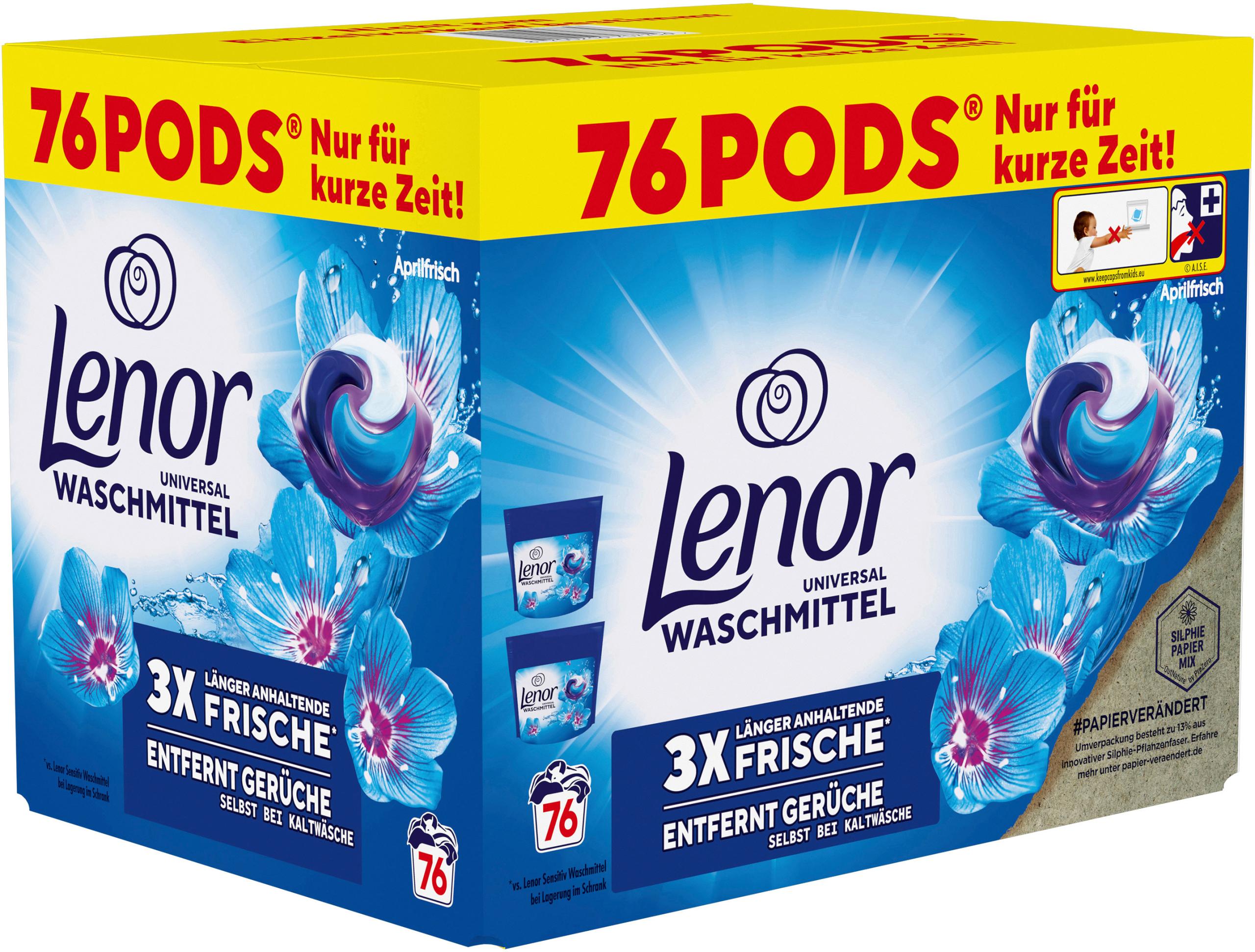 LENOR-972043-8700216707756 LENOR Wäsche-Pods Allin1 972043 Aprilfrisch 76 Pods – Hochwertig & günstig bei ShopDeca
