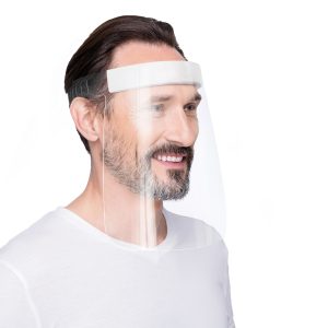 MAGNETOPLAN Gesichtsvisier rPET 25x32x75mm 1102501 weiss, transparent 5 Stück