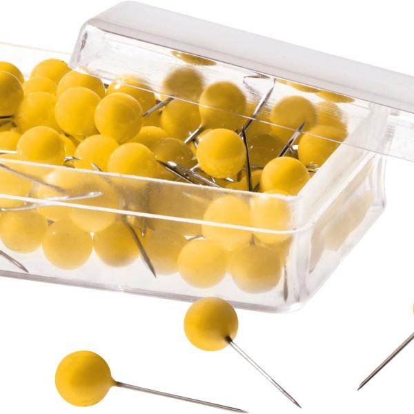 MAGNETOPLAN Pinwand-Nadeln 111165002 gelb, 6x19mm 100 Stück