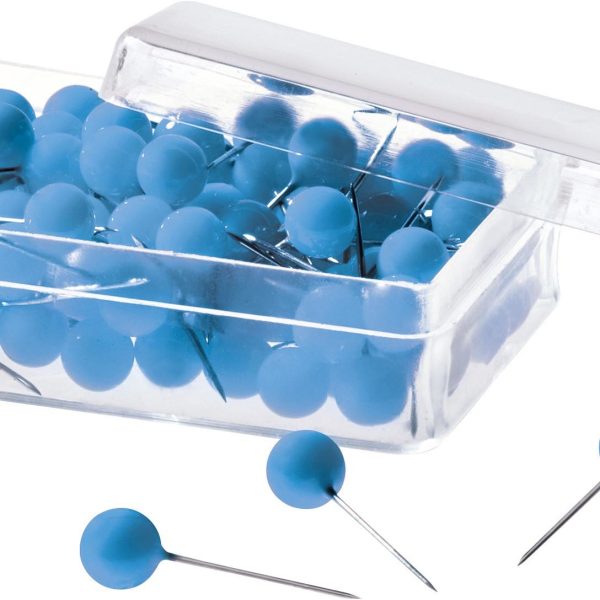 MAGNETOPLAN Pinwand-Nadeln 111165003 blau, 6x19mm 100 Stück