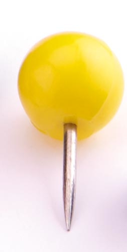 MAGNETOPLAN Pinwand-Nadeln 111165102 gelb, 6x17mm 100 Stück