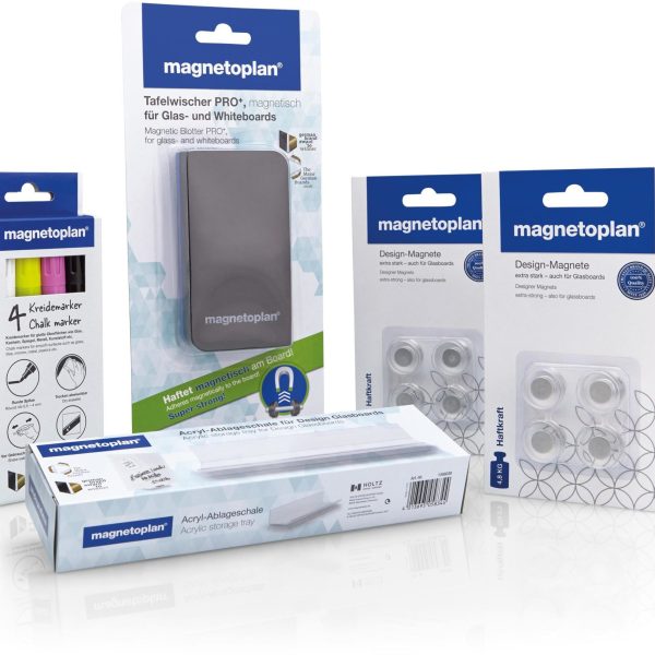 MAGNETOPLAN Zubehör Set für Glasboards 1346050 14-teilig
