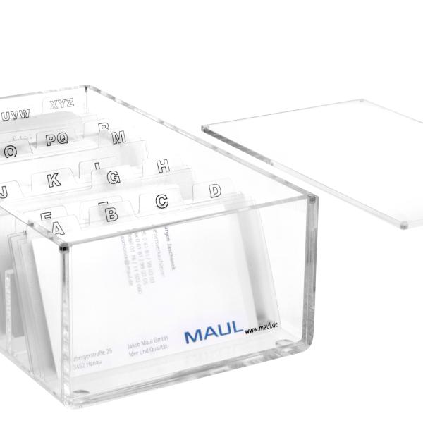 MAUL Visitenkartenbox Acryl 1956305 glasklar