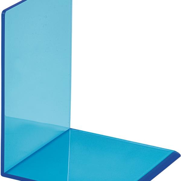 MAUL Buchstütze 10x10x13cm 3.11 transparent blau 2 Stück