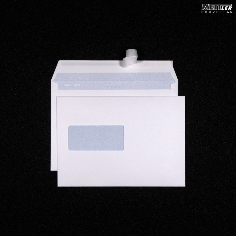 METTLER Couvert Fenster rechts B5 8094-120 120g, ultraweiss 500 Stk.