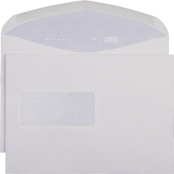 METTLER Couvert Fenster links C5 8255 100g, recycling weiss 500 Stk.