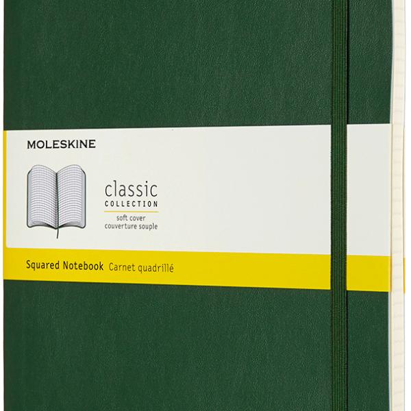 MOLESKINE Notizbuch XL SC 25x19cm 600073 kariert, myrtengrün, 192 S.