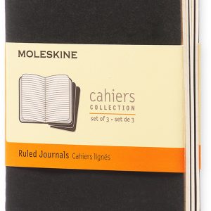 MOLESKINE Notizheft Cahier A6 704895 liniert, schwarz 3 Stück