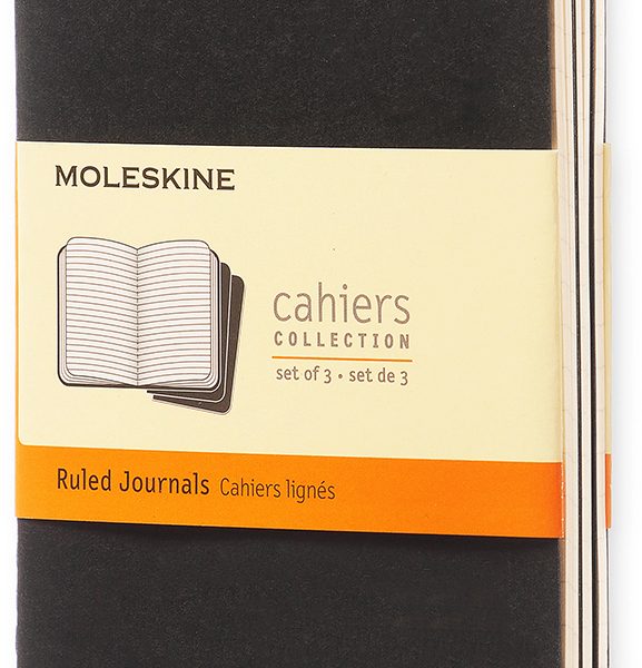 MOLESKINE Notizheft Cahier A6 704895 liniert, schwarz 3 Stück