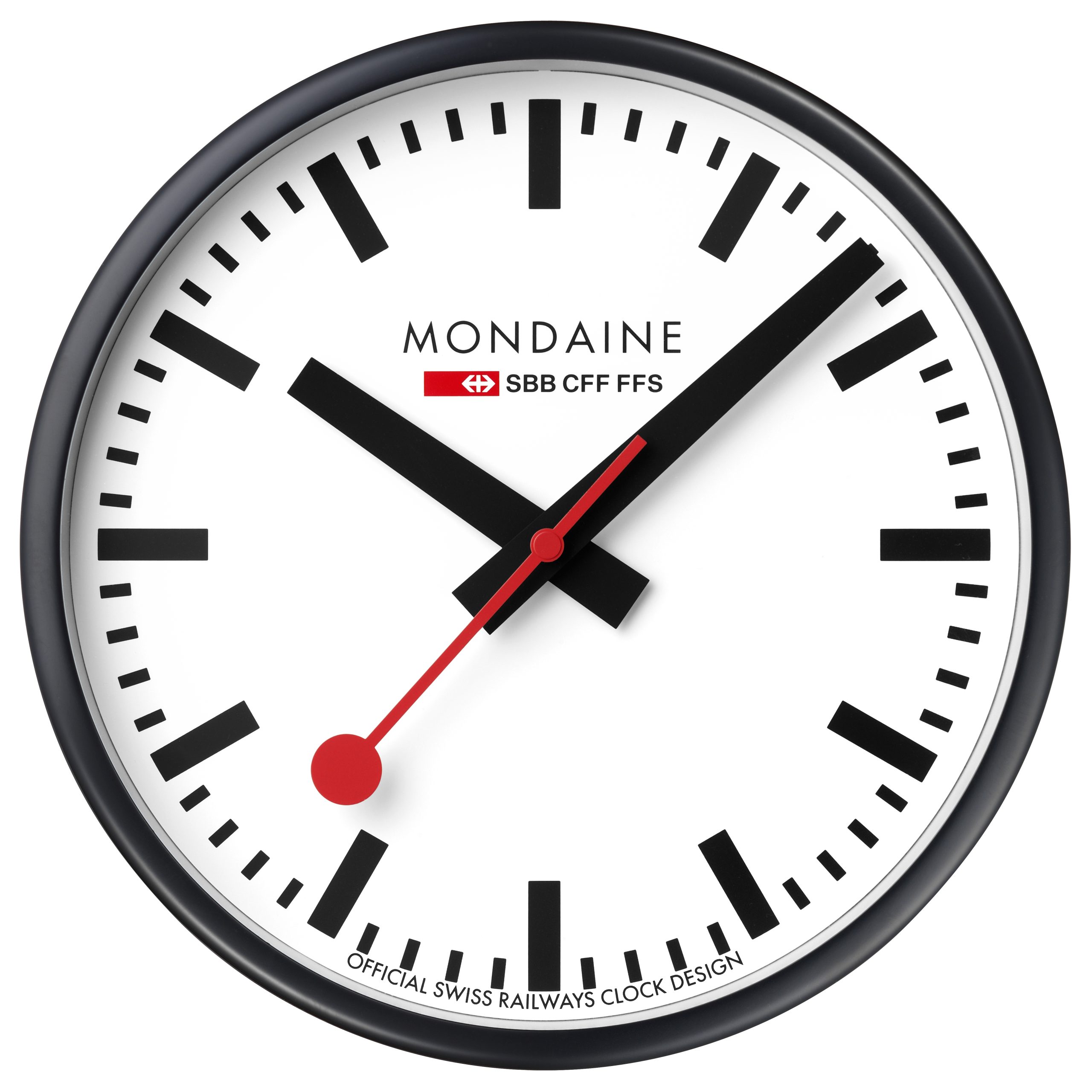 MONDAINE-A990CLOCK12S-7611382673800 MONDAINE Wanduhr 250mm A990CLOCK12S schwarz – Hochwertig & günstig bei ShopDeca