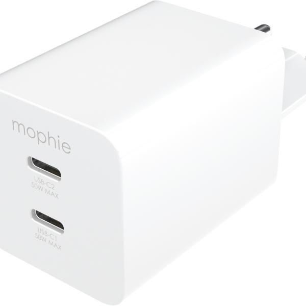 MOPHIE Essentials Power Adapter 409911854 Dual USB-C-50W, PD, White