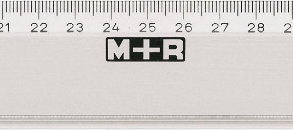 M+R Lineal,schmal 50cm 711500000 geprägte Skala Kunststoff