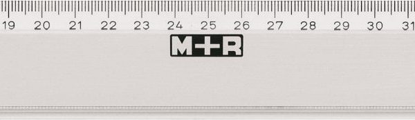 M+R Lineal,schmal 50cm 711500000 geprägte Skala Kunststoff