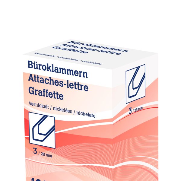 NEUTRAL Büroklammern Nr. 3 6212 28mm vernickelt 1000 Stk.