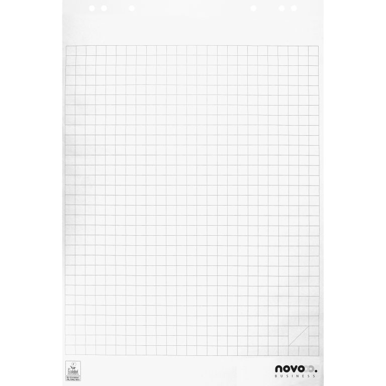 NOVOOO Flipchart-Block 400174559 ECF kariert 5x20 Blatt