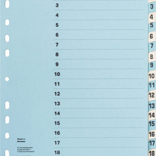 NOVOOO Kartonregister A4 40551 blau/beige 1-20